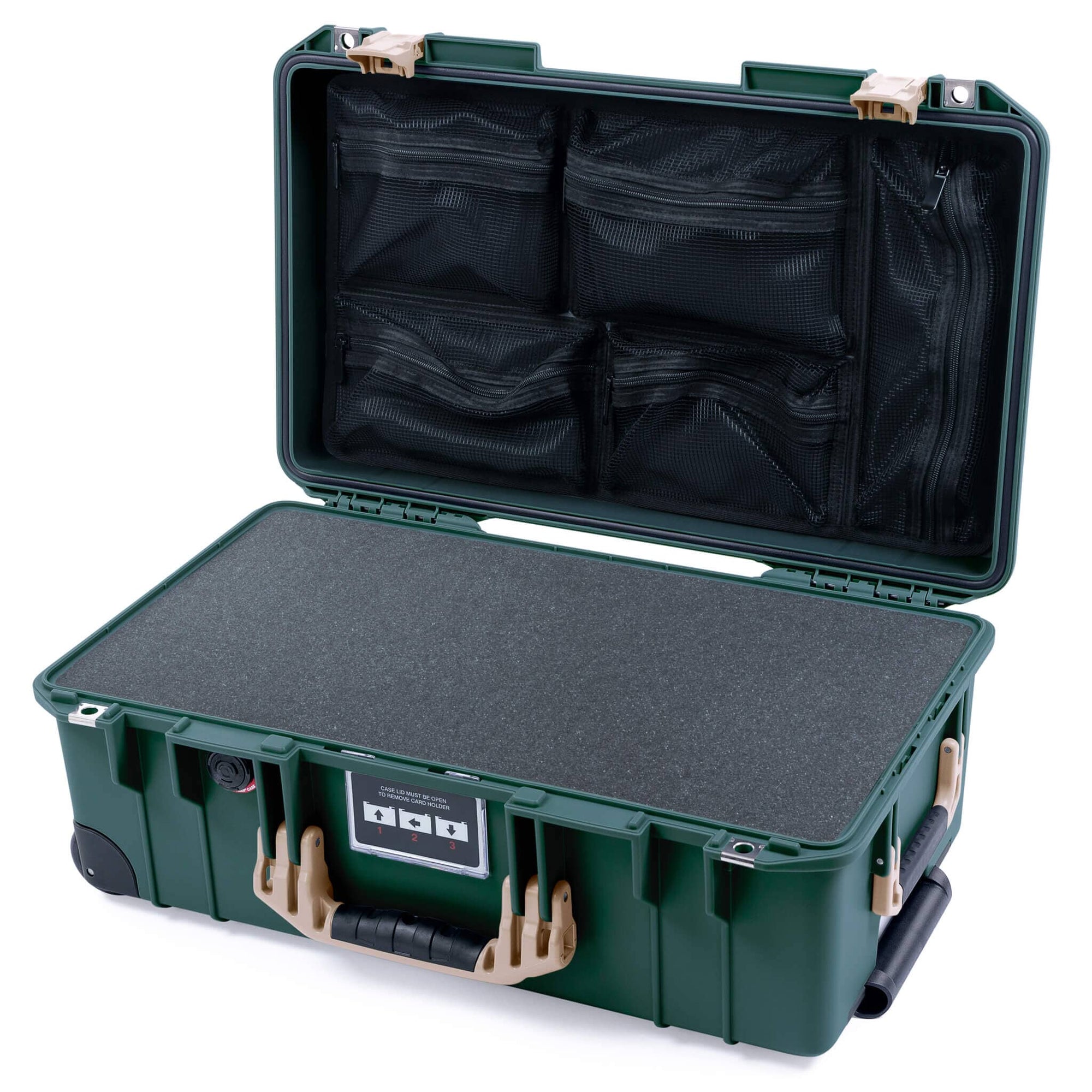 Pelican 1535 Air Case, Trekking Green with Desert Tan Handles & Latches ColorCase
