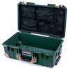 Pelican 1535 Air Case, Trekking Green with Desert Tan Handles, Latches & Trolley Mesh Lid Organizer Only ColorCase 015350-0100-560-311-310