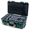 Pelican 1535 Air Case, Trekking Green with Desert Tan Handles, Latches & Trolley Gray Padded Microfiber Dividers with Computer Pouch ColorCase 015350-0270-560-311-310