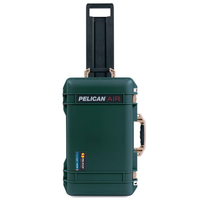 Pelican 1535 Air Case, Trekking Green with Desert Tan Handles, Latches & Trolley ColorCase