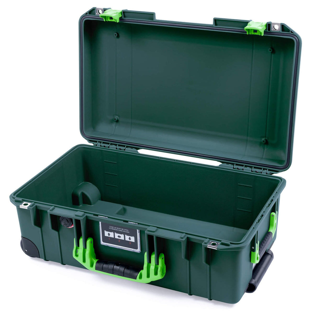 Pelican 1535 Air Case, Trekking Green with Lime Green Handles &amp; Latches None (Case Only) ColorCase 015350-0000-560-301