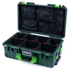 Pelican 1535 Air Case, Trekking Green with Lime Green Handles & Latches TrekPak Divider System with Mesh Lid Organizer ColorCase 015350-0120-560-301