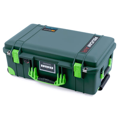 Pelican 1535 Air Case, Trekking Green with Lime Green Handles, Latches & Trolley ColorCase