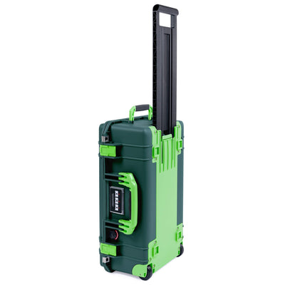 Pelican 1535 Air Case, Trekking Green with Lime Green Handles, Latches & Trolley ColorCase