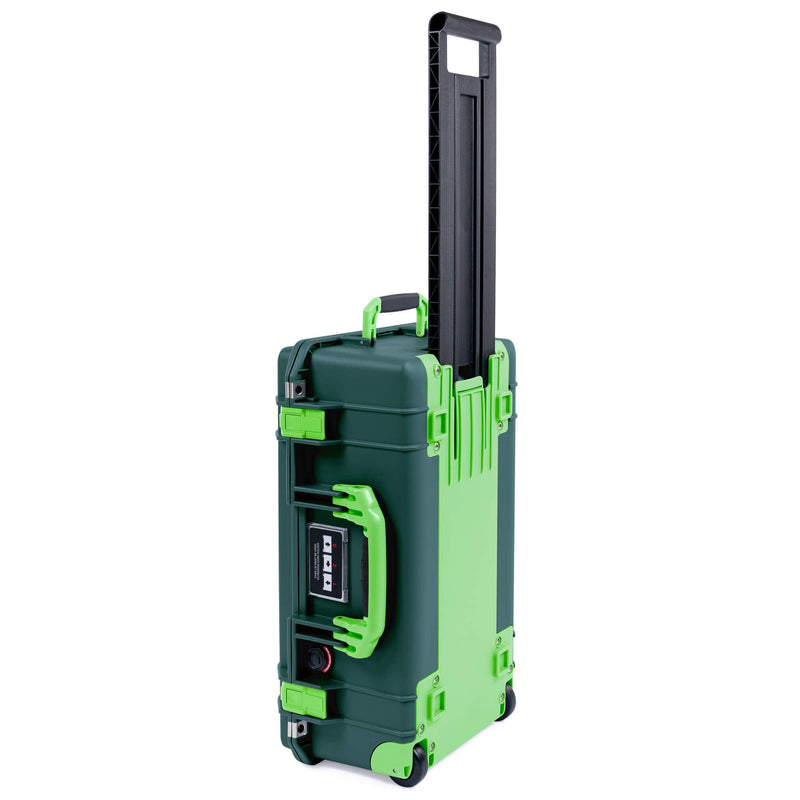 Pelican 1535 Air Case, Trekking Green with Lime Green Handles, Latches & Trolley ColorCase 