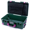 Pelican 1535 Air Case, Trekking Green with Magenta Handles, Latches & Trolley Laptop Computer Lid Pouch Only ColorCase 015350-0200-560-401-400