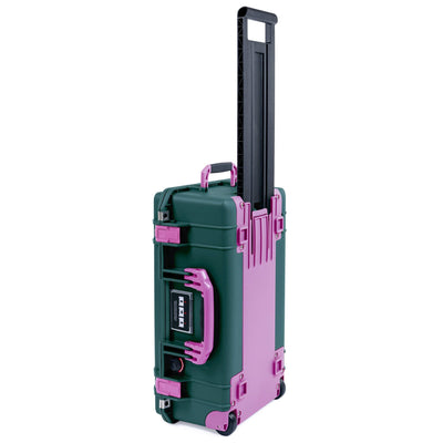 Pelican 1535 Air Case, Trekking Green with Magenta Handles, Latches & Trolley ColorCase