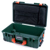 Pelican 1535 Air Case, Trekking Green with Orange Handles & Push-Button Latches Laptop Computer Lid Pouch Only ColorCase 015350-0200-138-150-110