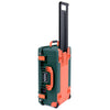 Pelican 1535 Air Case, Trekking Green with Orange Handles, Push-Button Latches & Trolley ColorCase