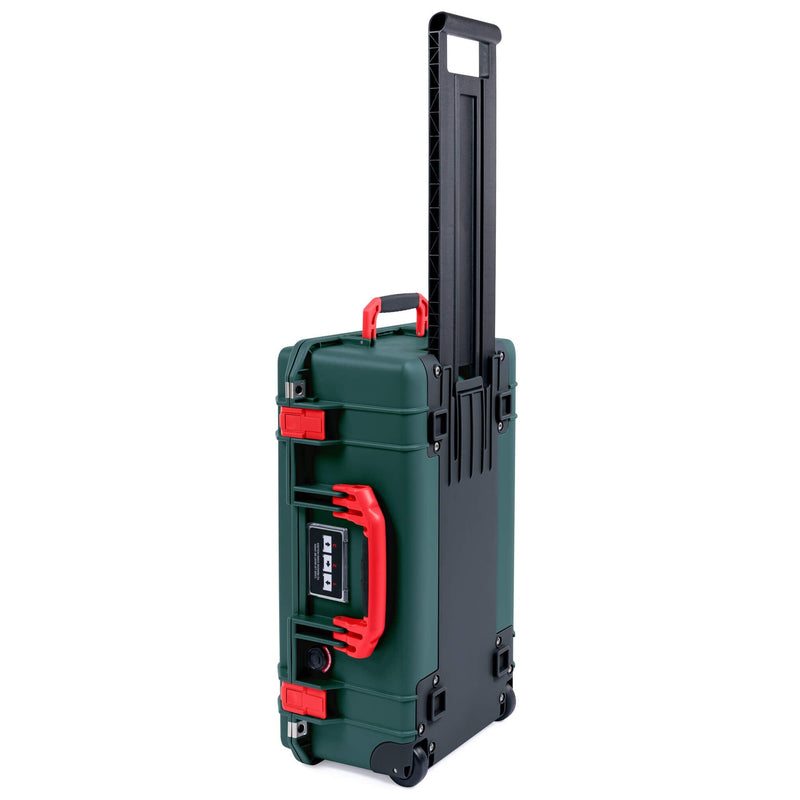 Pelican 1535 Air Case, Trekking Green with Red Handles & Push-Button Latches ColorCase 