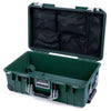 Pelican 1535 Air Case, Trekking Green with Silver Handles & Push-Button Latches Mesh Lid Organizer Only ColorCase 015350-0100-138-180-110