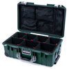 Pelican 1535 Air Case, Trekking Green with Silver Handles & Push-Button Latches TrekPak Divider System with Mesh Lid Organizer ColorCase 015350-0120-138-180-110