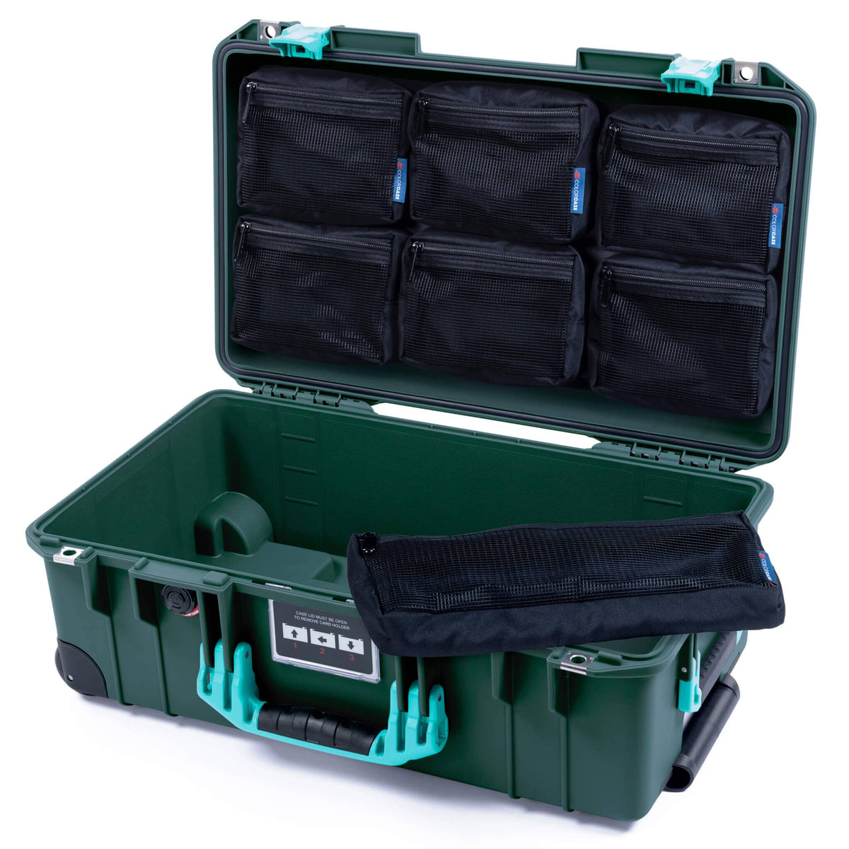 Pelican 1535 Air Carry-on Case - Deep Pacific & Teal - 7-Piece Removable Mesh Pouches Only