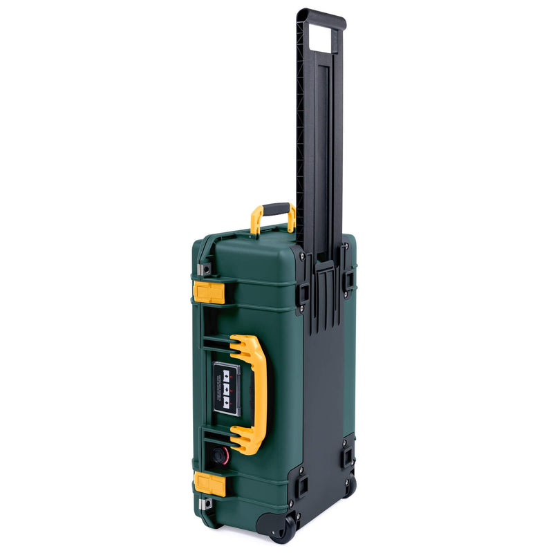 Pelican 1535 Air Case, Trekking Green with Yellow Handles & Push-Button Latches ColorCase 