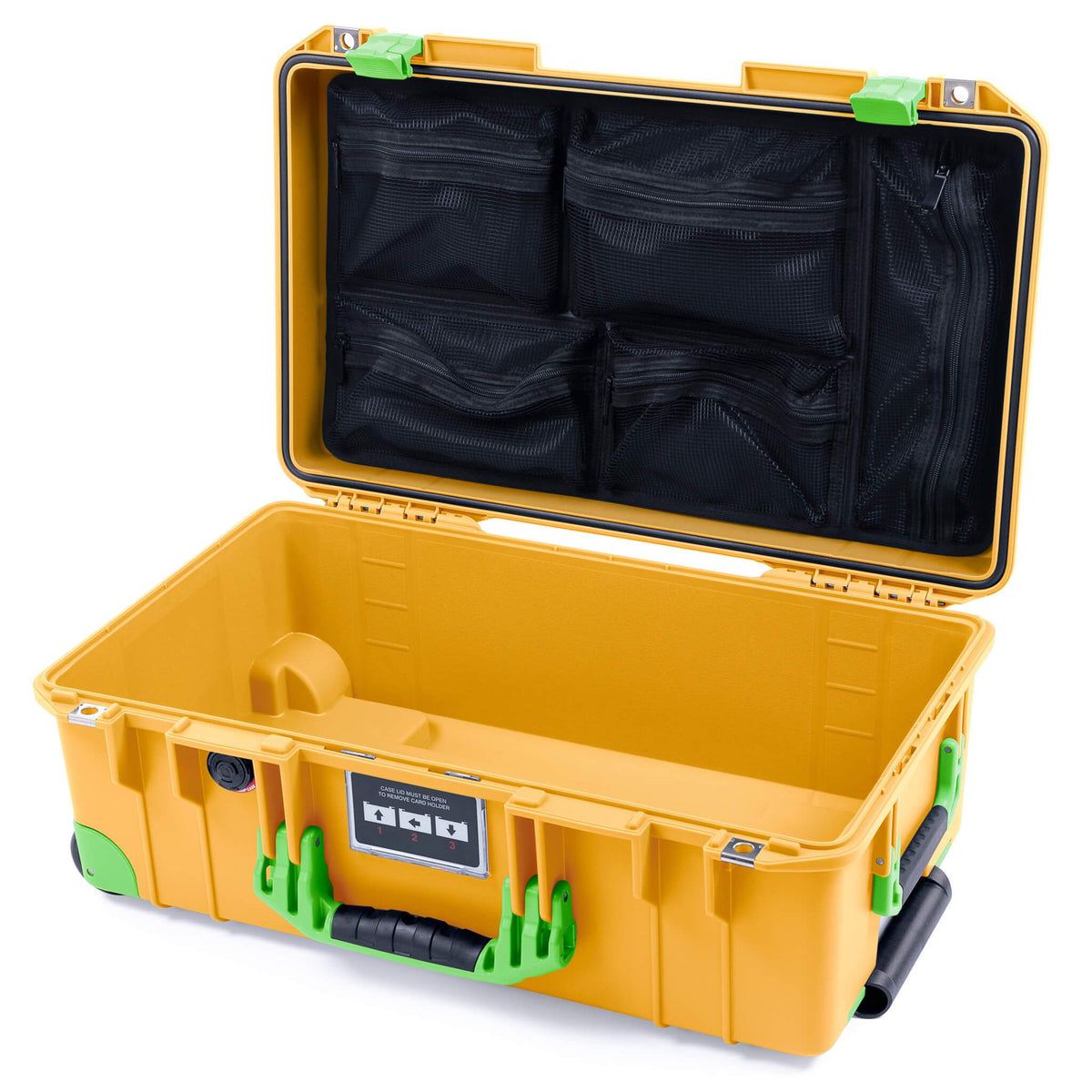 Pelican 1535 Air Carry-on Case - Yellow & Lime Green Trolley
