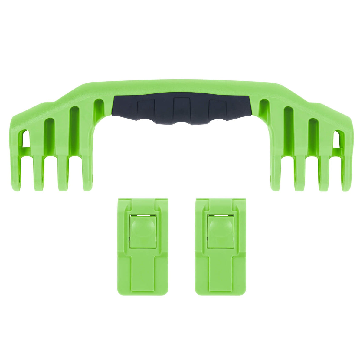 Pelican 1550 Replacement Handle &amp; Latches, Lime Green (Set of 1 Handle, 2 Push-Button Latches) ColorCase 