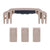 Pelican 1555 Air Replacement Handle & Latches, Desert Tan (Set of 1 Handle, 3 Latches) ColorCase 