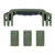 Pelican 1555 Air Replacement Handle & Latches, OD Green (Set of 1 Handle, 3 Latches) ColorCase 