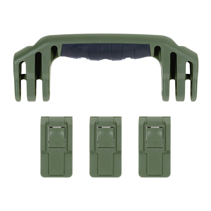 Pelican 1555 Air Replacement Handle & Latches, OD Green (Set of 1 Handle, 3 Latches) ColorCase 