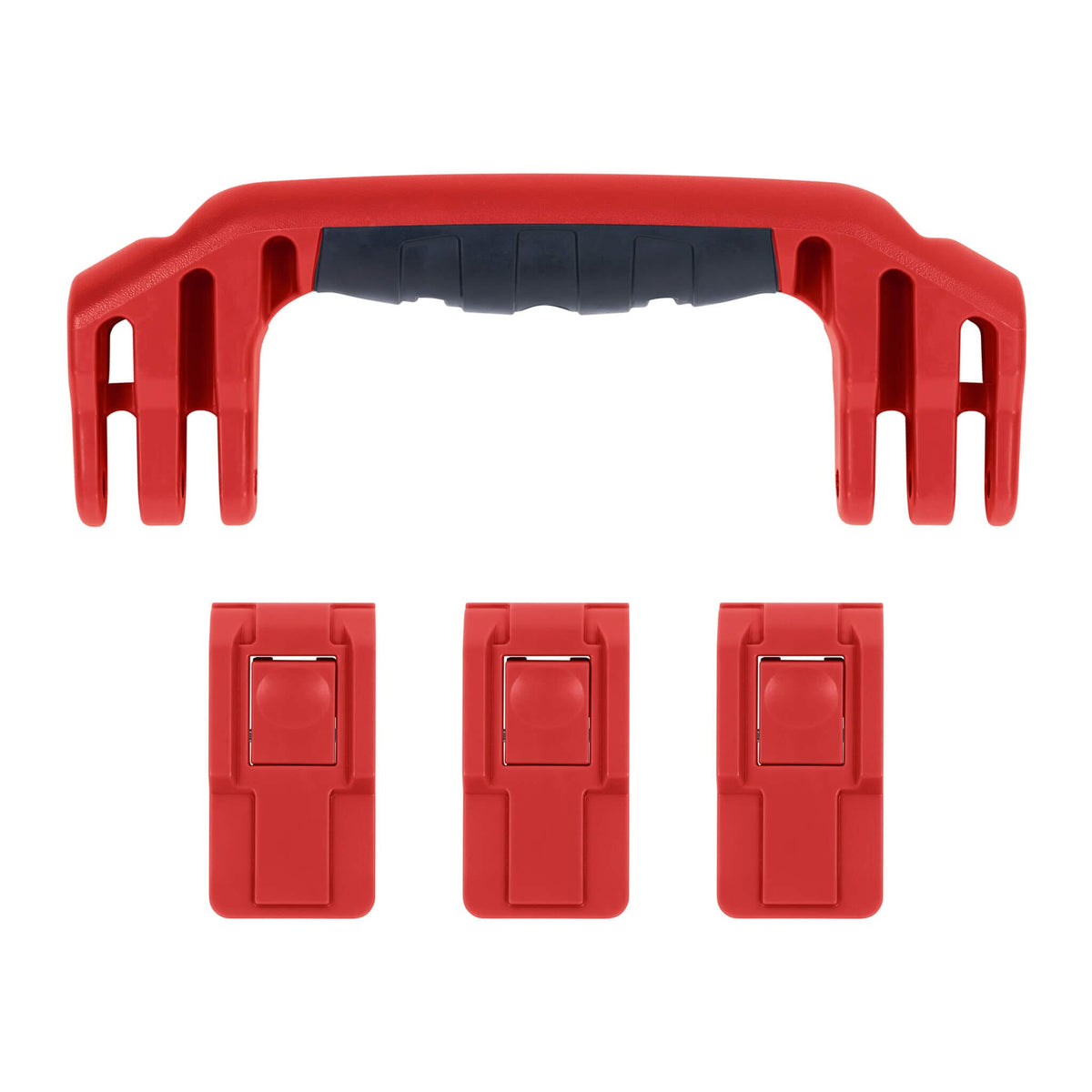 Pelican 1555 Air Replacement Handle &amp; Latches, Red (Set of 1 Handle, 3 Latches) ColorCase 