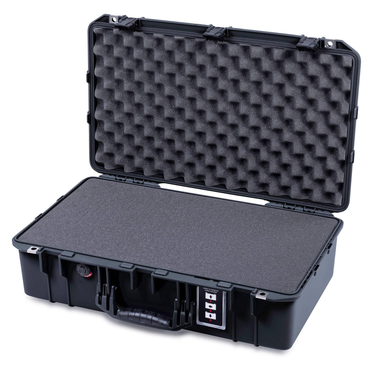 Pelican 1555 Air Case, Black Pick &amp; Pluck Foam with Convolute Lid Foam ColorCase 015550-0001-110-111