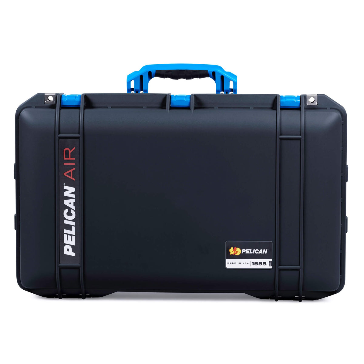 Pelican 1555 Air Case, Black with Blue Handle &amp; Latches ColorCase 