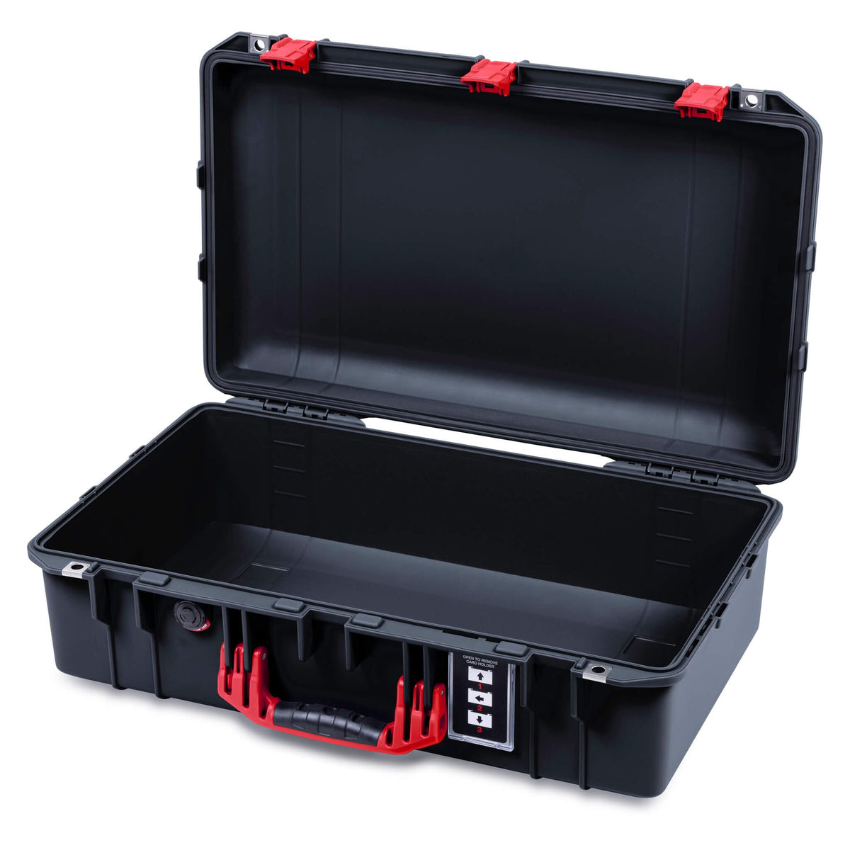 Pelican 1555 Air Case, Black with Red Handle &amp; Latches None (Case Only) ColorCase 015550-0000-110-321