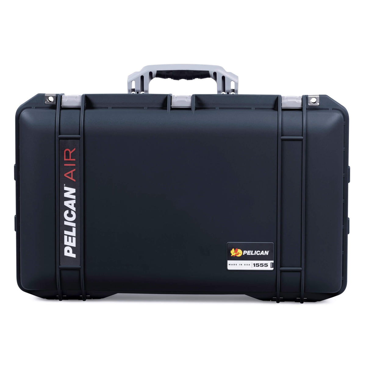 Pelican 1555 Air Case, Black with Silver Handle &amp; Latches ColorCase 
