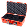 Pelican 1555 Air Case, Orange with Desert Tan Handle & Latches TrekPak Divider System with Convolute Lid Foam ColorCase 015550-0020-150-311