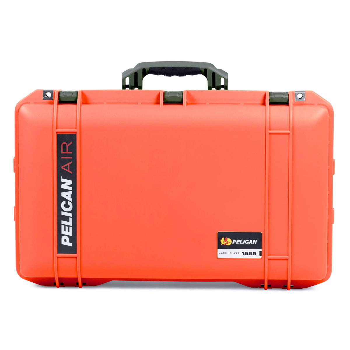 Pelican 1555 Air Case, Orange with OD Green Handle &amp; Latches ColorCase 