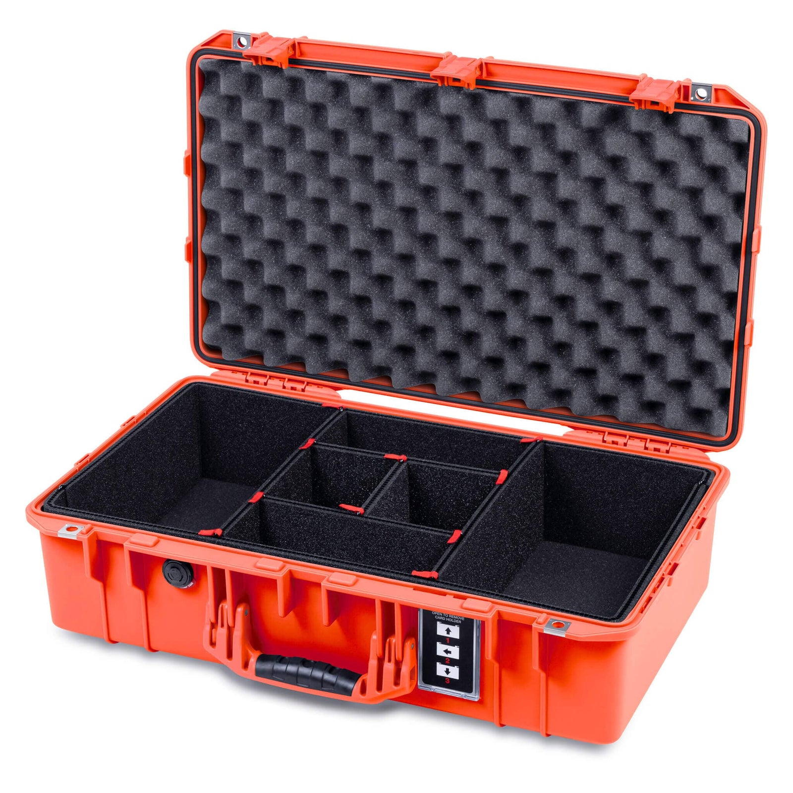 Pelican 1555 Air Case, Orange TrekPak Divider System with Convolute Lid Foam ColorCase 015550-0020-150-151