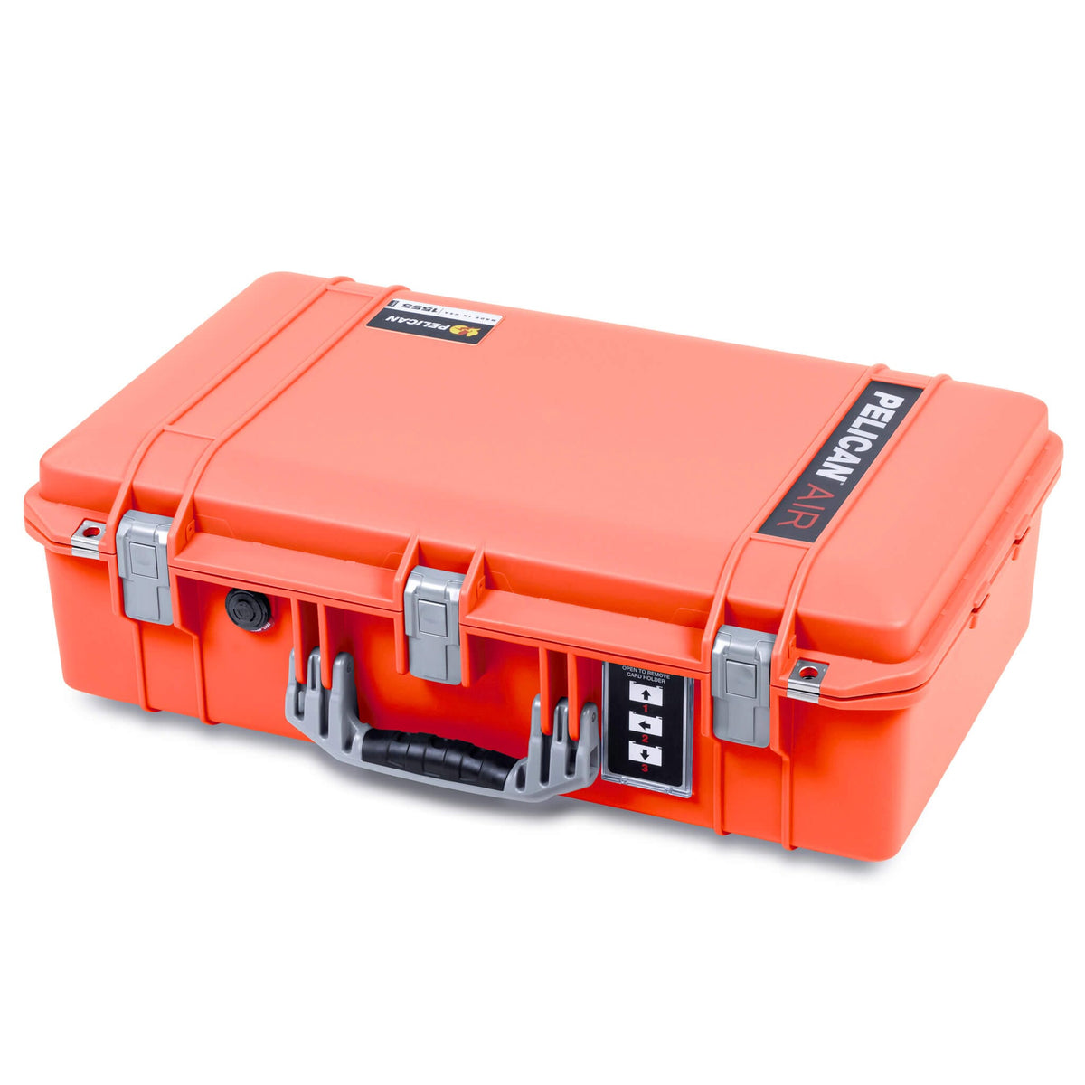 Pelican 1555 Air Case, Orange with Silver Handle &amp; Latches ColorCase 
