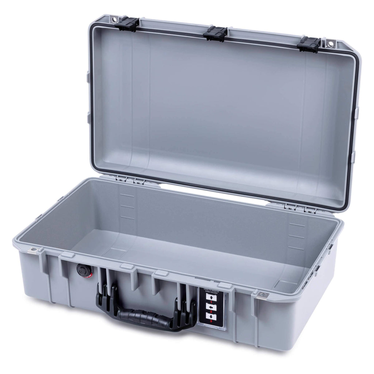 Pelican 1555 Air Case, Silver with Black Handle &amp; Latches None (Case Only) ColorCase 015550-0000-180-111
