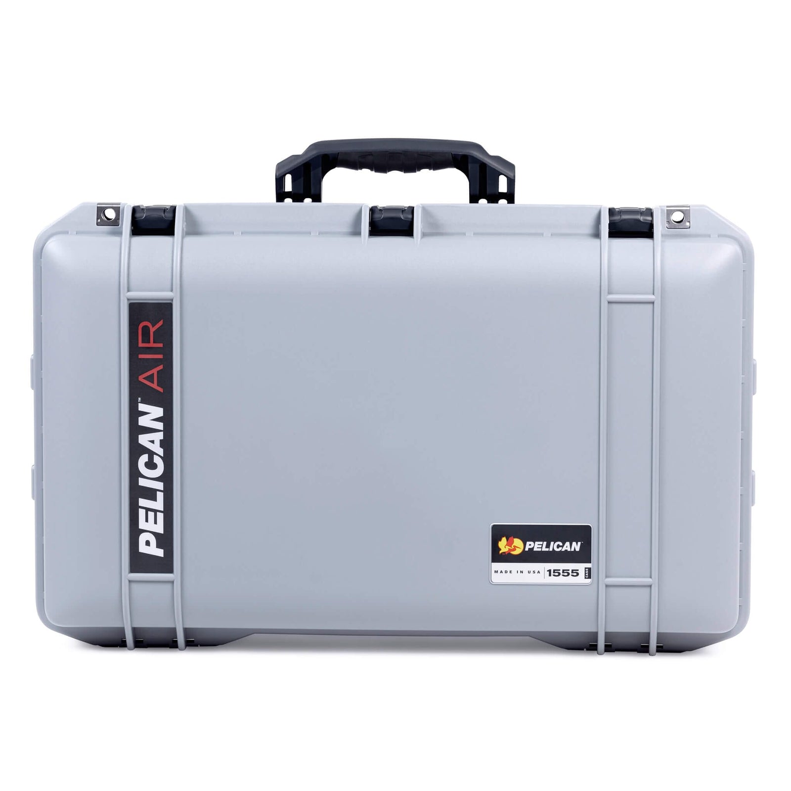 Pelican 1555 Air Case, Silver with Black Handle & Latches ColorCase 