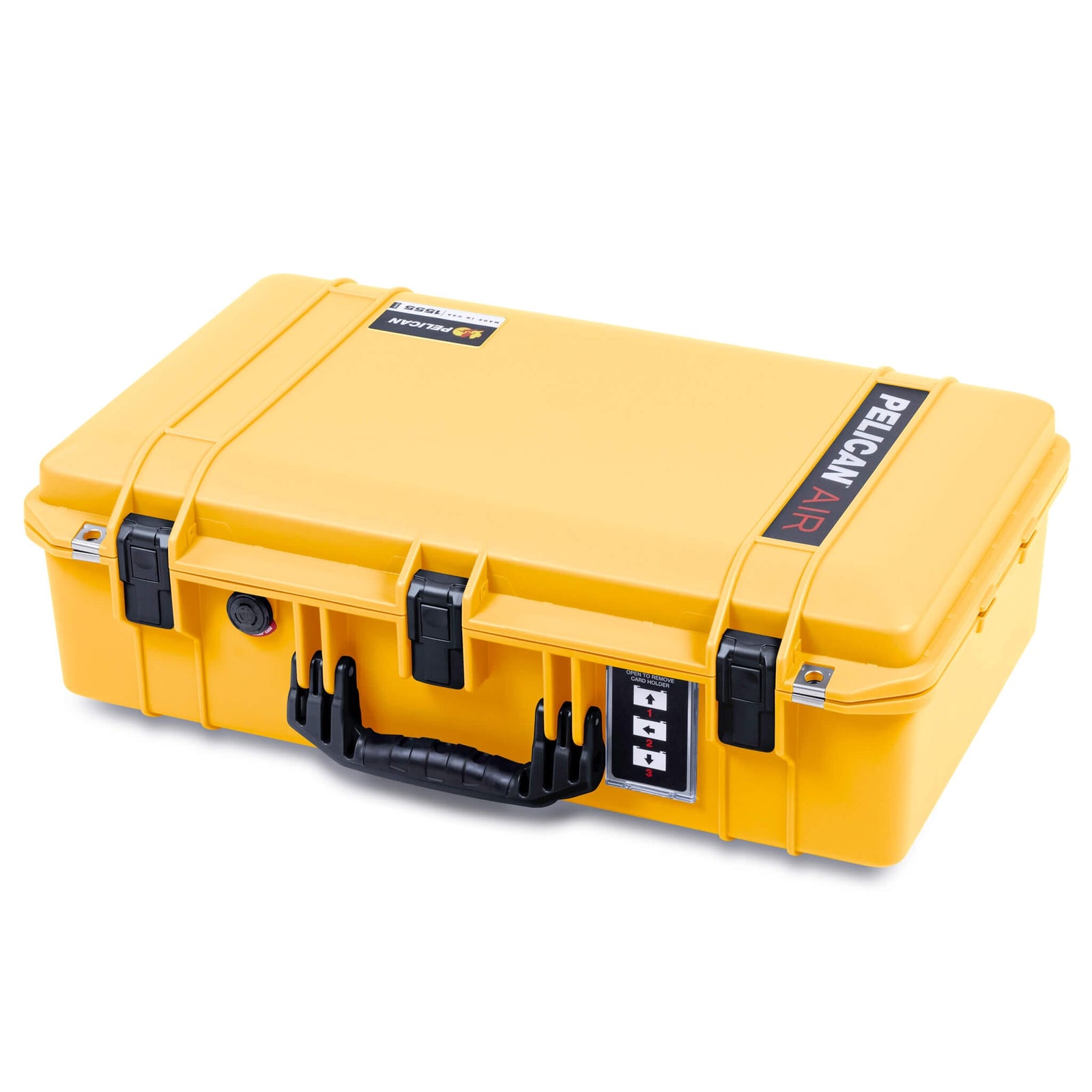 Pelican 1555 Air Case, Yellow with Black Handle & Latches ColorCase 