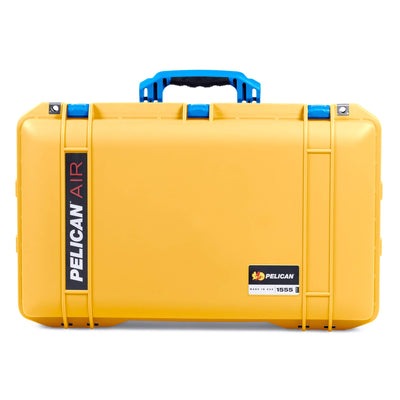 Pelican 1555 Air Case, Yellow with Blue Handle & Latches ColorCase