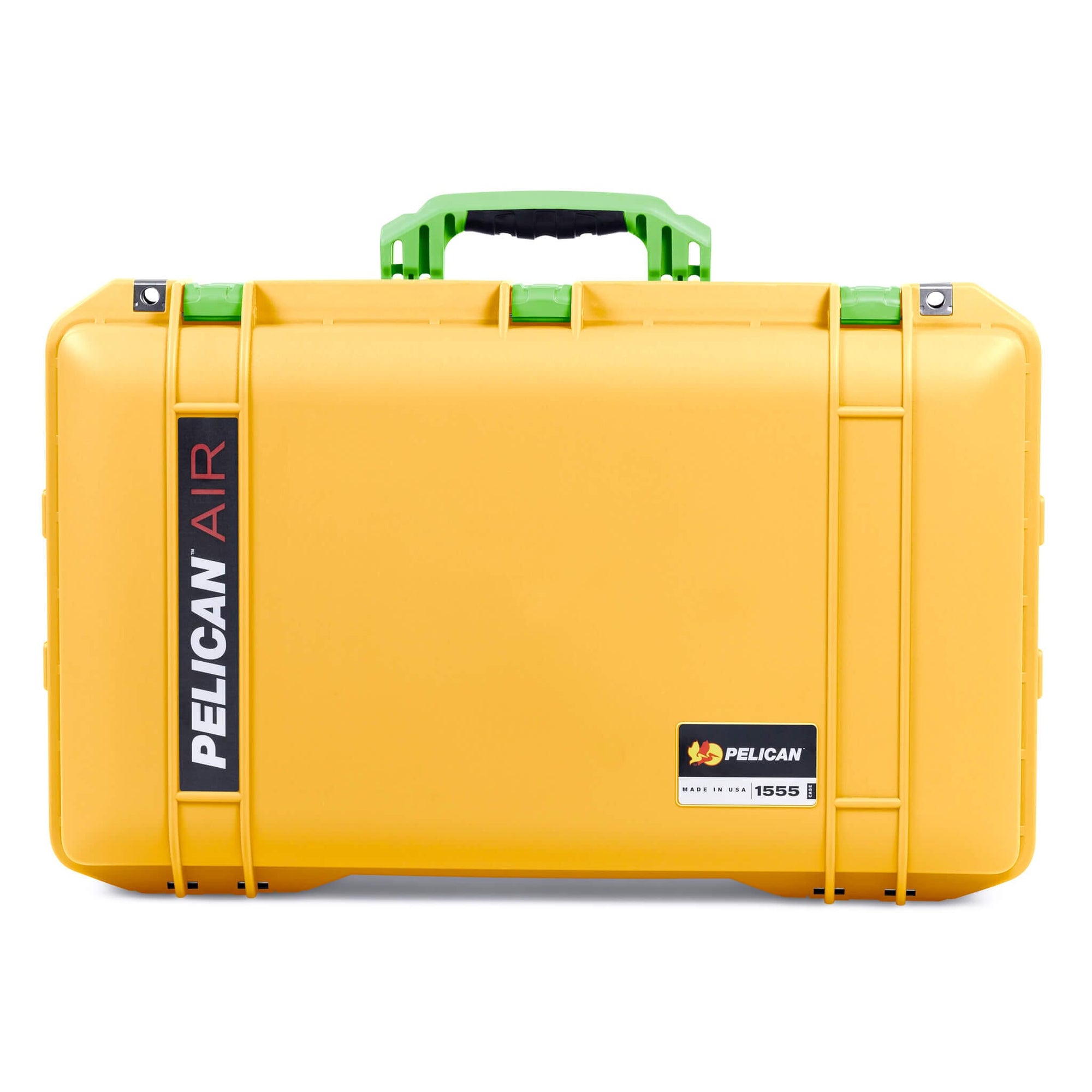 Pelican 1555 Air Case, Yellow with Lime Green Handle & Latches ColorCase 