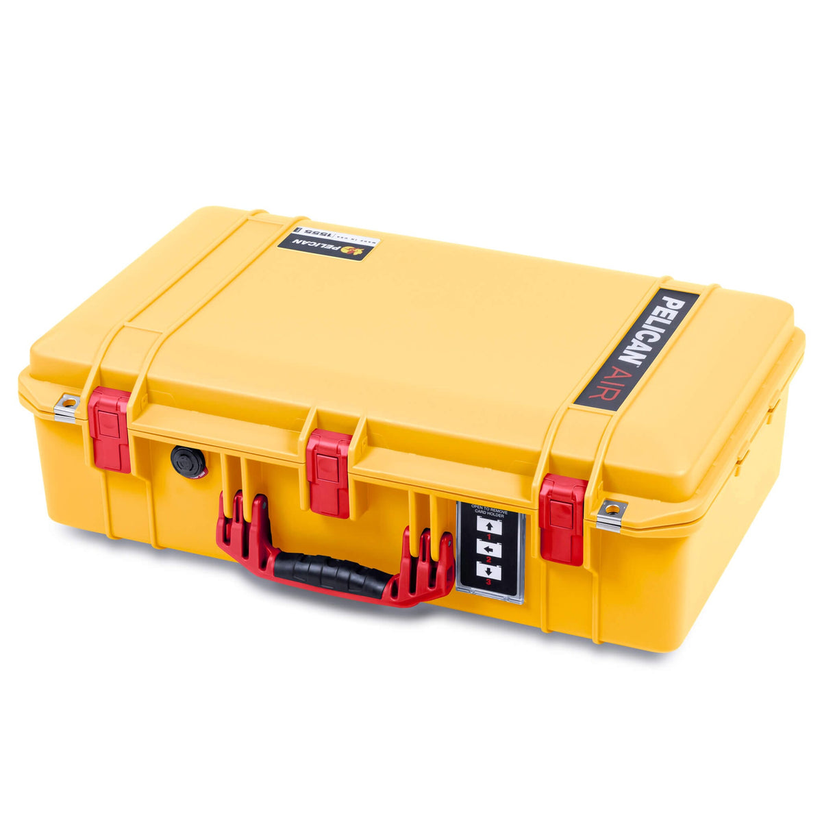 Pelican 1555 Air Case, Yellow with Red Handle &amp; Latches ColorCase 