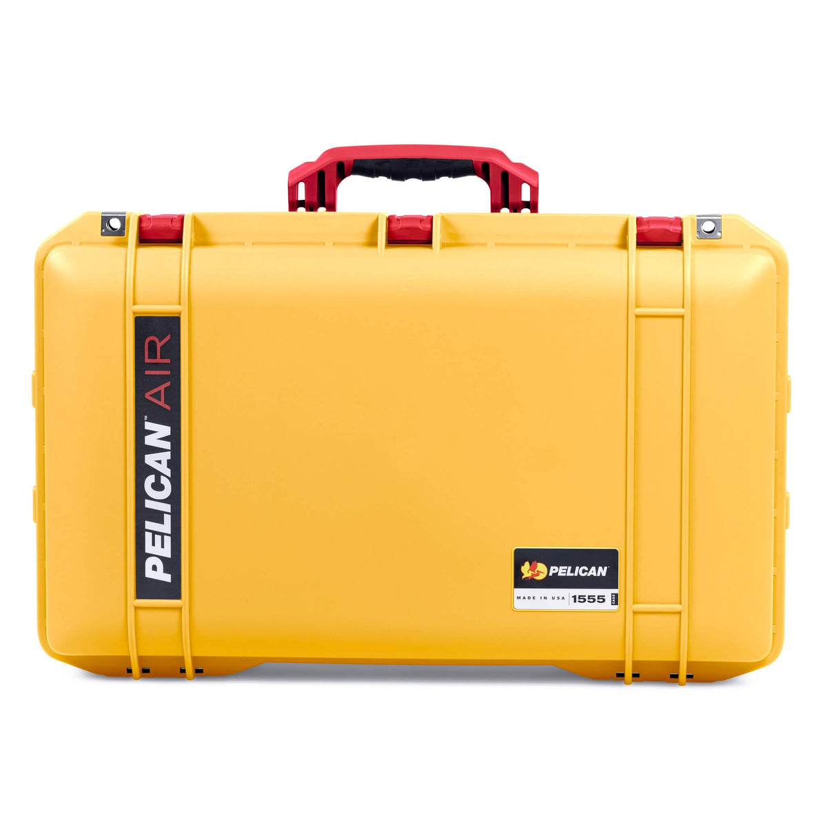 Pelican 1555 Air Case, Yellow with Red Handle &amp; Latches ColorCase 