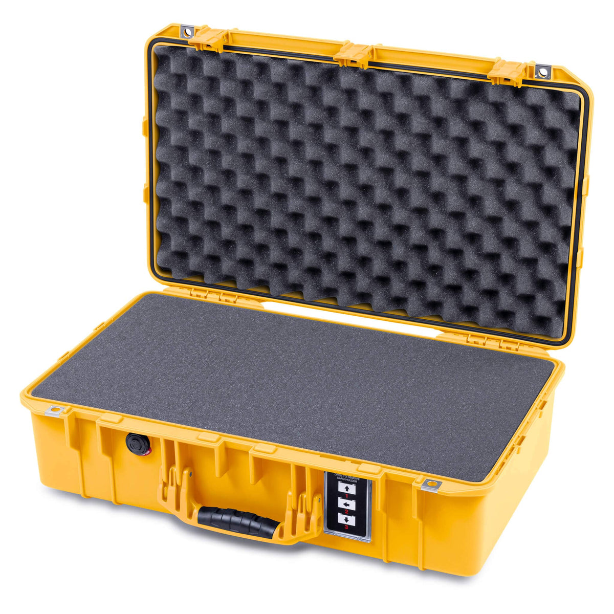 Pelican 1555 Air Case, Yellow Pick &amp; Pluck Foam with Convolute Lid Foam ColorCase 015550-0001-240-241
