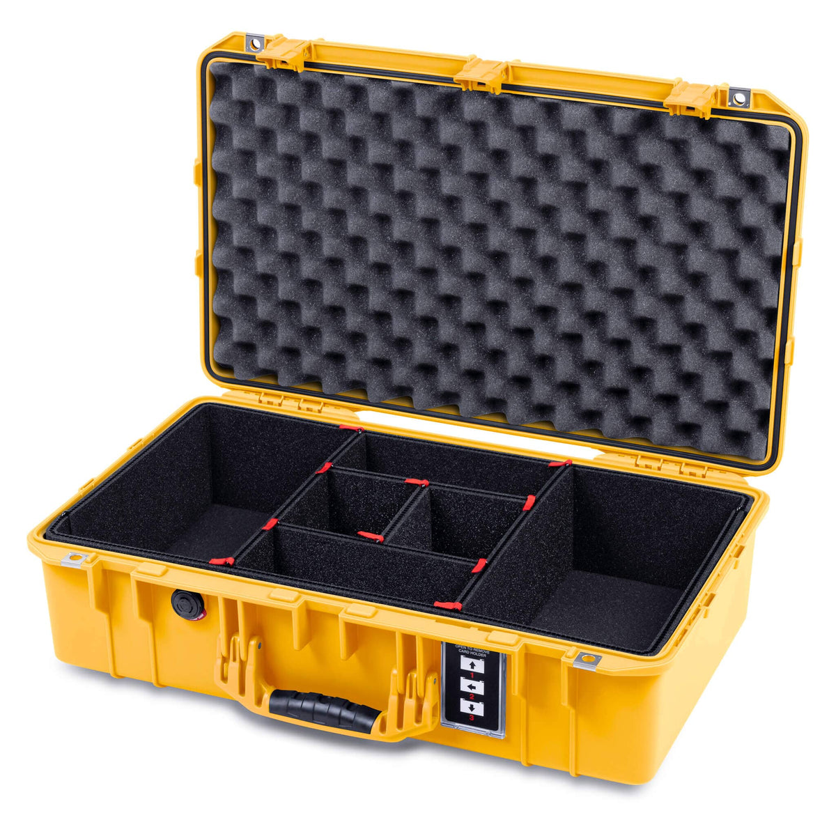 Pelican 1555 Air Case, Yellow TrekPak Divider System with Convolute Lid Foam ColorCase 015550-0020-240-241