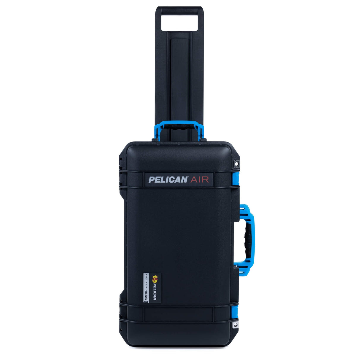 Pelican 1556 Air Case, Black with Blue Handles &amp; Latches ColorCase 