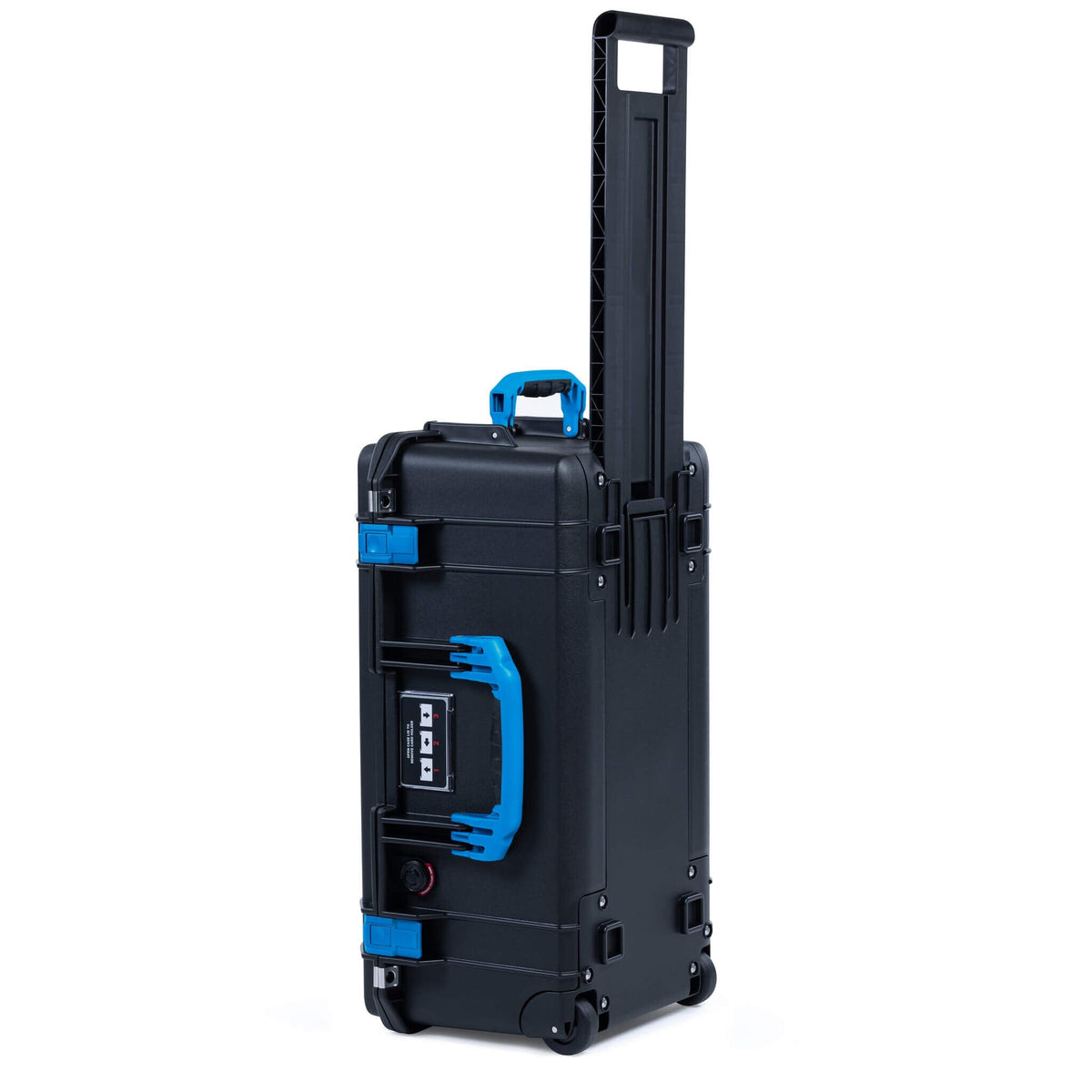 Pelican 1556 Air Case, Black with Blue Handles &amp; Latches ColorCase 
