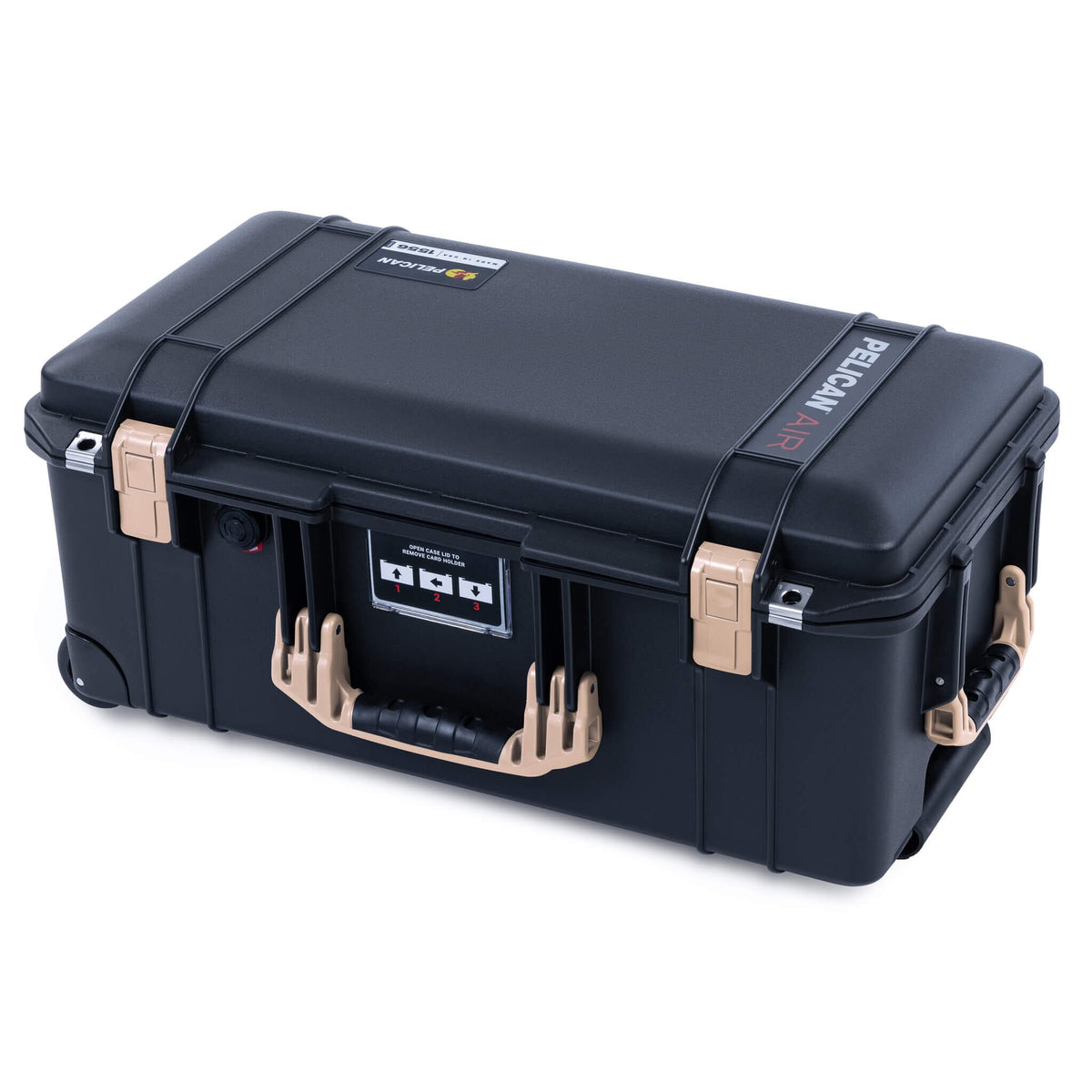 Pelican 1556 Air Case, Black with Desert Tan Handles &amp; Latches ColorCase 