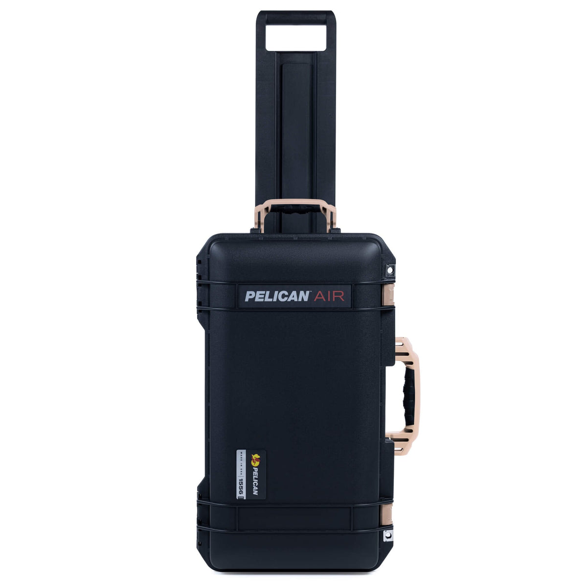 Pelican 1556 Air Case, Black with Desert Tan Handles &amp; Latches ColorCase 