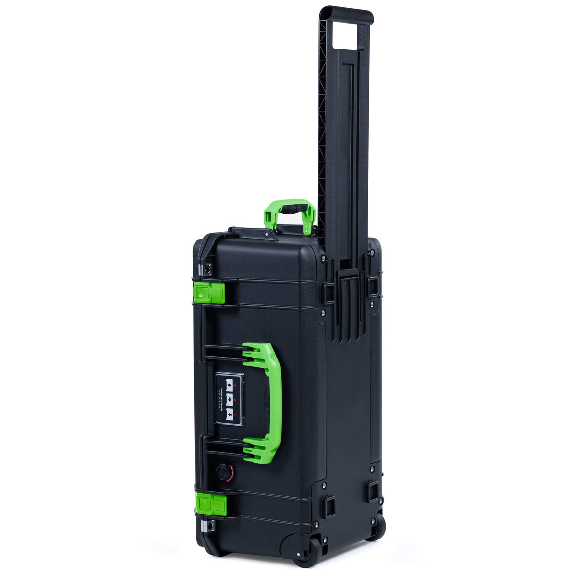 Pelican 1556 Air Case, Black with Lime Green Handles &amp; Latches ColorCase 