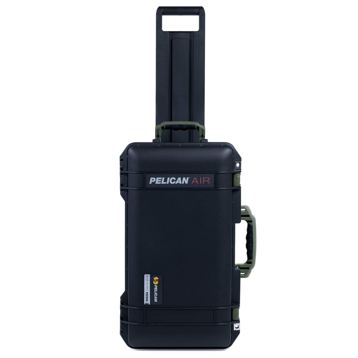 Pelican 1556 Air Case, Black with OD Green Handles &amp; Latches ColorCase 