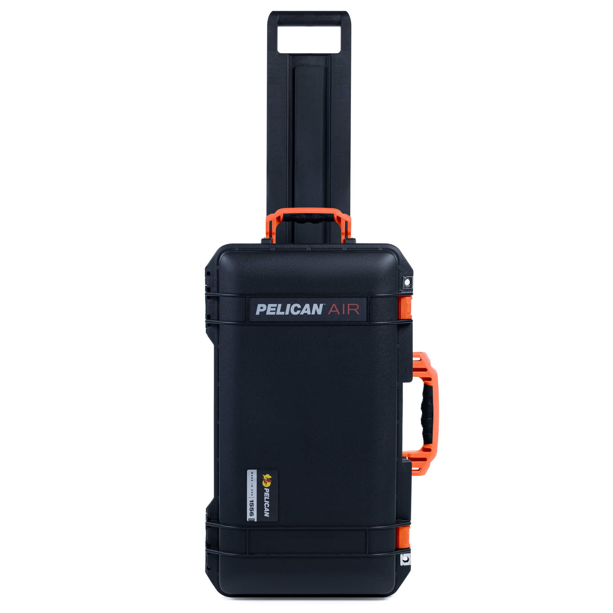 Pelican 1556 Air Case, Black with Orange Handles &amp; Latches ColorCase 