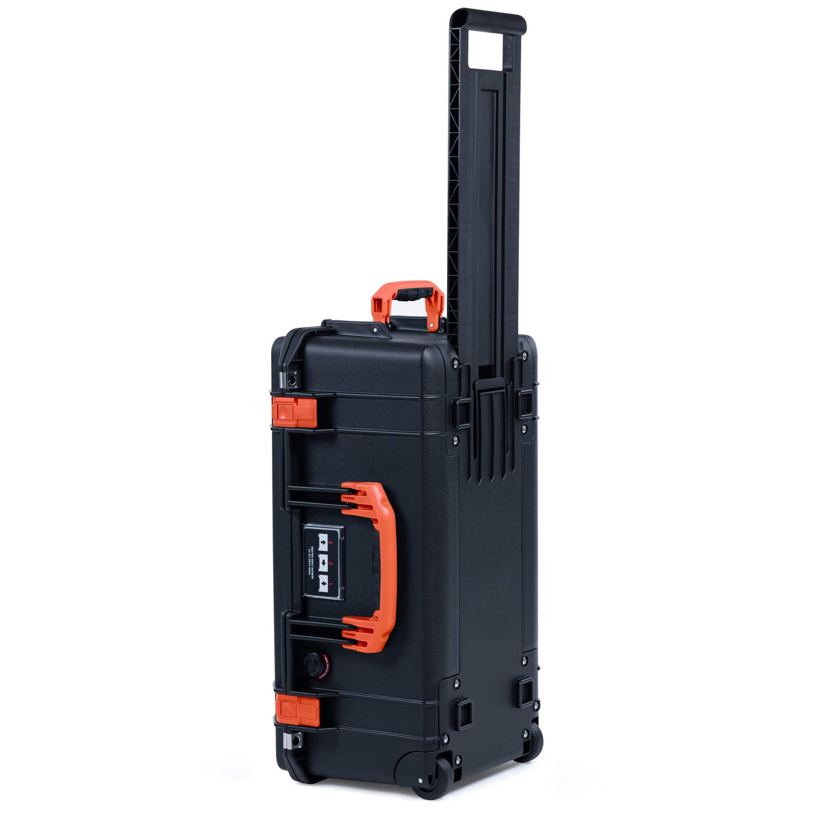 Pelican 1556 Air Case, Black with Orange Handles &amp; Latches ColorCase 