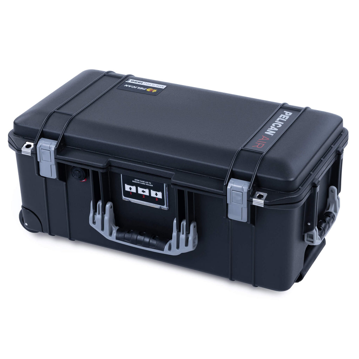 Pelican 1556 Air Case, Black with Silver Handles &amp; Latches ColorCase 